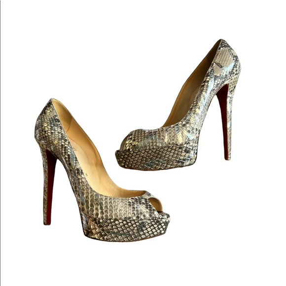 ‼️AUTHENTIC‼️Christian Louboutin Metallic Snakeskin